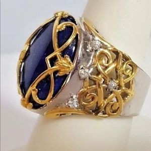 Michael Valitutti Lapis Sterling 18k Ring